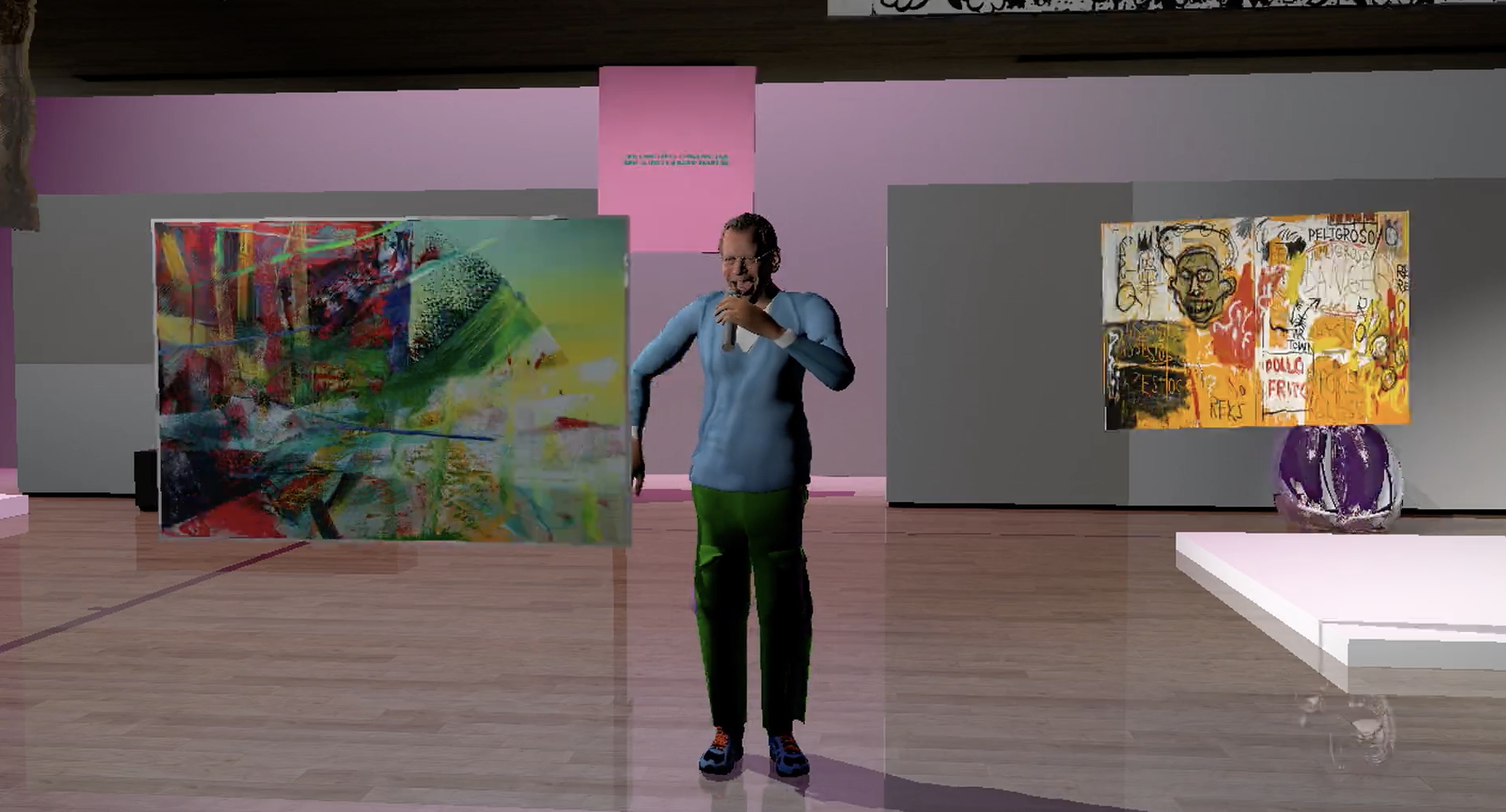 絵画:ひそむ道化/ グナフチャーリー(goonaff charry)金額縁入り 絵画:ひそむ道化/ グナフチャーリー(goonaff charry)金額縁入り