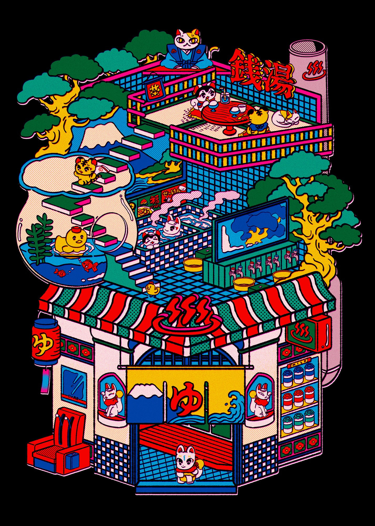 中村杏子 「イラスト集『ノスタルジック来福』発売記念原画展」 （京都