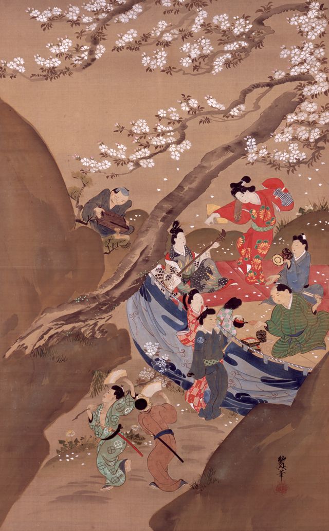 葛飾応為 額絵　浮世絵 葛飾応為の代表作「吉原格子先之図」が約3年半ぶりに公開。太田