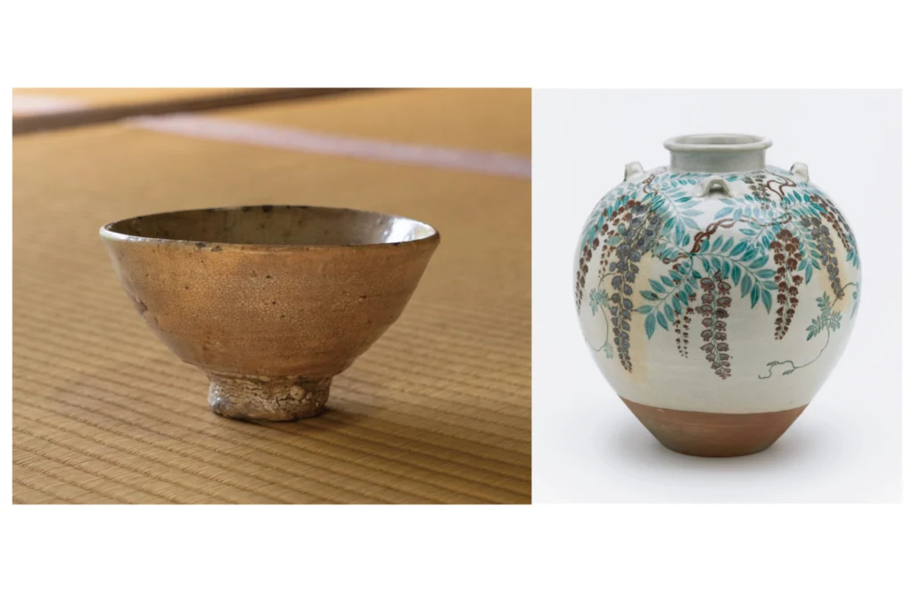 National Treasures: Kizaemon Ido Tea-leaf Jar with Wisteria