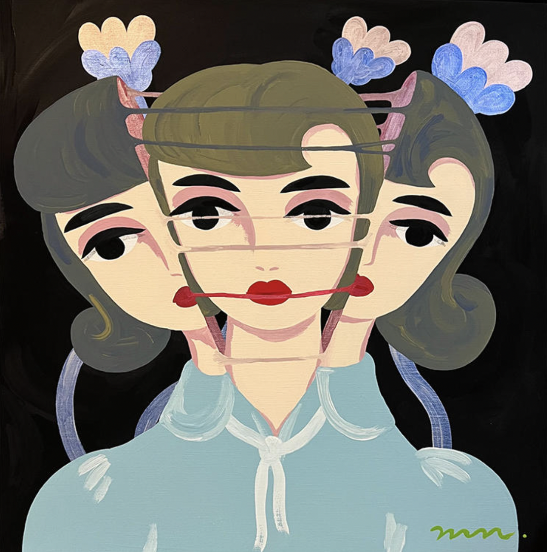 中村桃子 アクリル 原画 replica 絵画 インテリア 現代アート