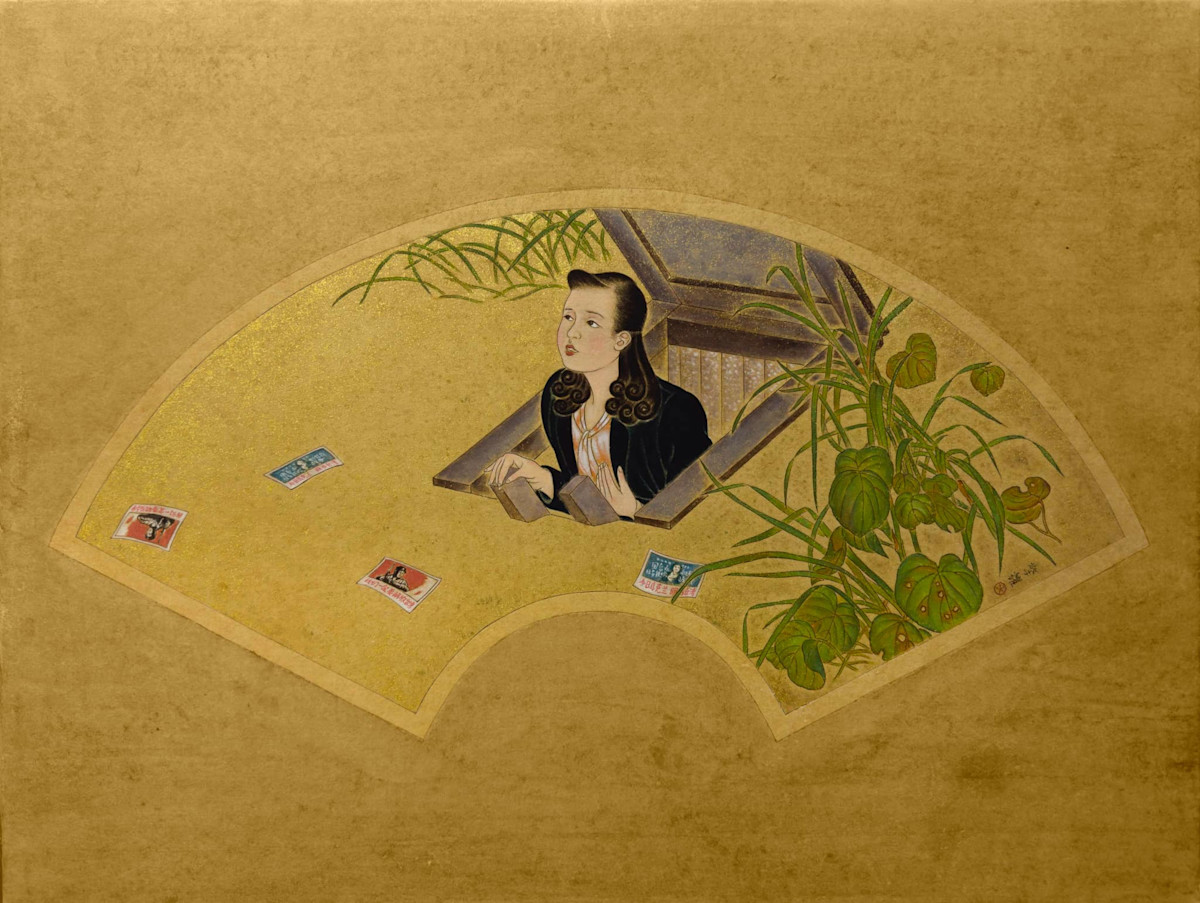 中国近時代の女画家　陈半丁作　紙本　激安骨董品 古美術 DE606B3-2 ã__ã__ã__ã__ã__ã__ã_ª_é__é__ã_