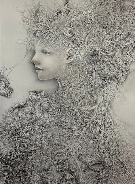 山田　彩加さん　版画 山田彩加さんの個展「時を超える旅人」を新宿髙島屋美術画廊で見