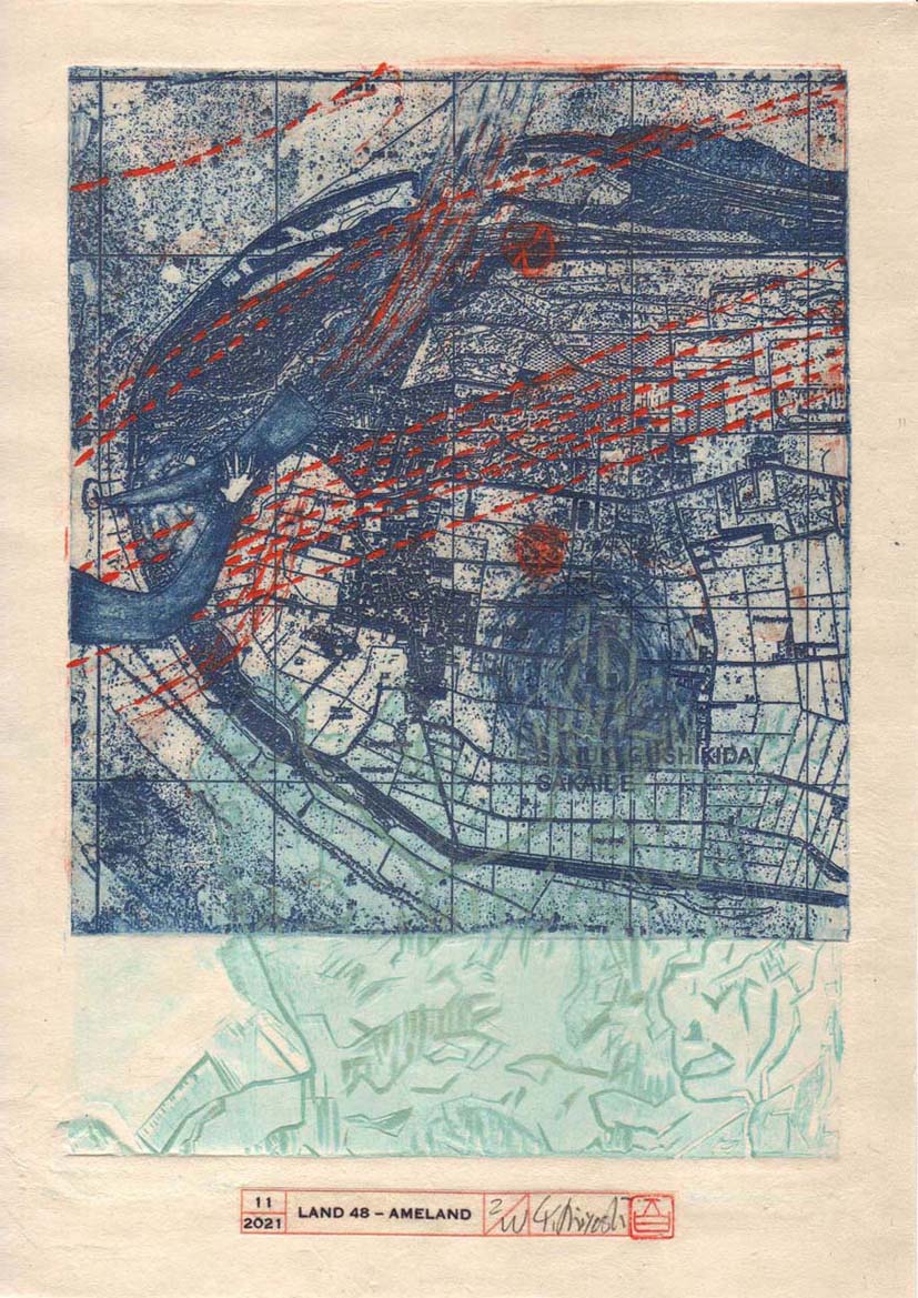 岡田まりゑ + 三好百合子 「版響--colours」 （B-gallery） ｜Tokyo