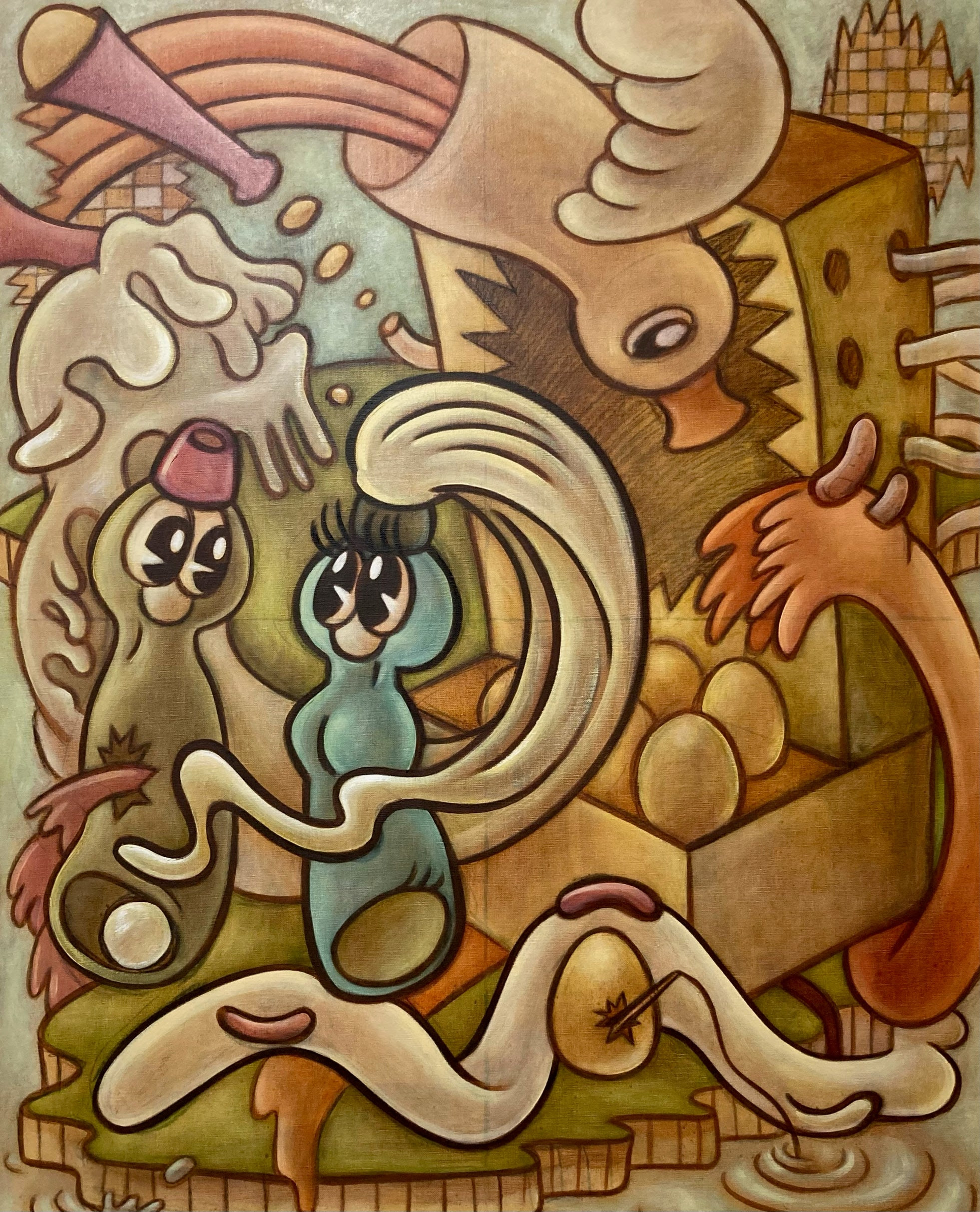 油彩画『感情のユートピア』 油彩画『感情のユートピア』