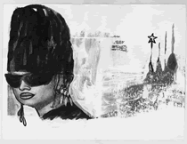レア　ジャンルイジ・トッカフォンド　コラージュ　ポスター　小さなロシア レア ジャンルイジ・トッカフォンド コラージュ ポスター 小さな