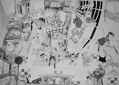 ⚠️激クリアランス⚠️ 石井研一 街角 絵画　元あの値段は2万7000円 石井茂雄「完全犯罪：黒い絵画」｜Shigeo Ishii “Perfect Crime