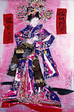 水彩画 原画 須田剋太 作品【酔芙蓉 】 水彩画 原画 須田剋太 作品【酔