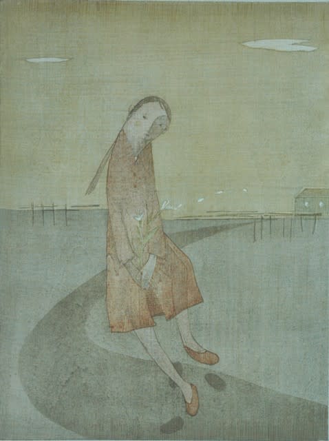 鈴木敦子「迷い猫」　木版画　2012年　限定20 鈴木敦子「迷い猫」 木版画 2012年 限定20 版画