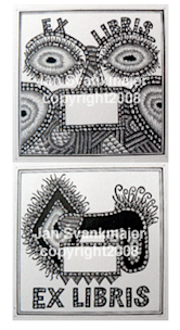 ヤン・シュヴァンクマイエル　EX LIBRIS　蔵書票２点 ヤン・シュヴァンクマイエル EX LIBRIS 蔵書票2点 ヤン・シュヴァンク