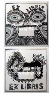 ヤン・シュヴァンクマイエル　EX LIBRIS　蔵書票２点 ヤン・シュヴァンクマイエルEX LIBRIS蔵書票2点