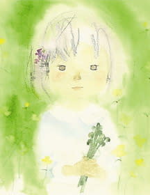いわさきちひろ 絵画 生誕100年 いわさきちひろ、絵描きです。 ｜世界初の絵本美術館