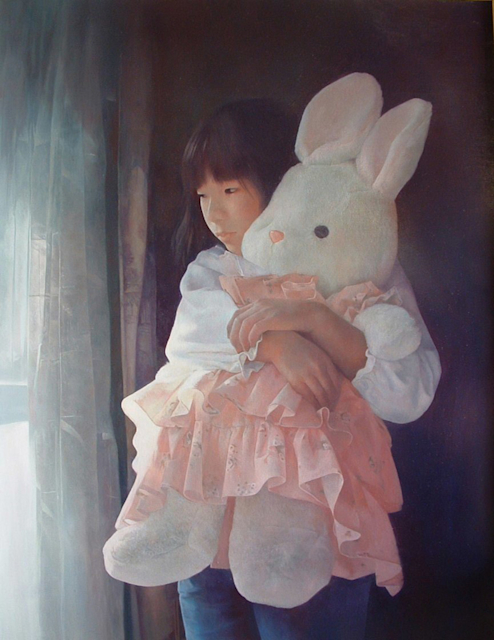 浅村 理江、パステルピンク、希少画集画、高級新品額・額装付 浅村