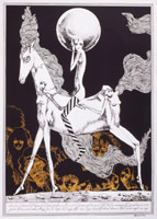 【希少】宇野亜喜良展ポスター　2002年　ggg　【サイン入り】 日本のグラフィック・デザイナー 宇野亜喜良のポスター」展 （川崎市