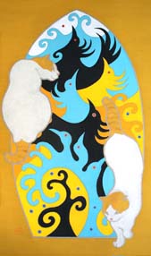 山下まゆみ、【万葉猫】、希少画集画、新品高級額 額装付、状態良好 山下まゆみ、【万葉猫】、希少画集画、新品高級額 額装付、状態良好