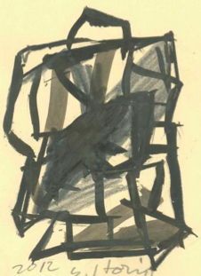 堀尾貞治 「あたりまえのこと (グルーガンによる)」 （ぎゃらりー由芽