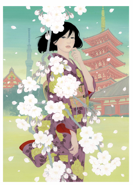 水彩画/みかりん画家/パフェ/作家 繁野三郎「薔薇」水彩画・6号小 絵画買取・販売の小竹美術