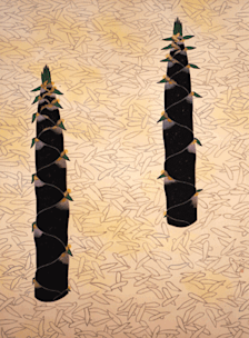 福田平八郎、【山櫻】 福田平八郎「山櫻」日本画 :: 絵画買取・販売 - シバヤマ