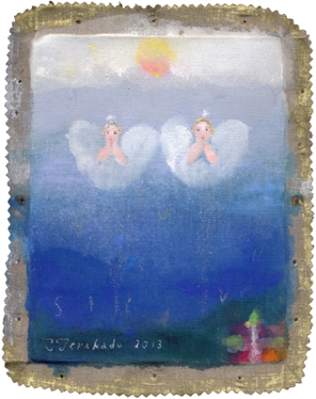 寺門孝之氏　絵画　天使の画家 寺門孝之さん、SNSに投稿「天使の絵」100作目に 自身の日々の