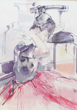 岡田華郷の絵画 岡田華郷 月下獅子図 六曲半双 | 古美術瀬戸