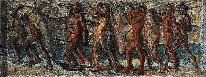 青木繁 絵画 ② 青木繁【秋声】 - 手描き 絵画（油絵複製画）販売のアート名画館