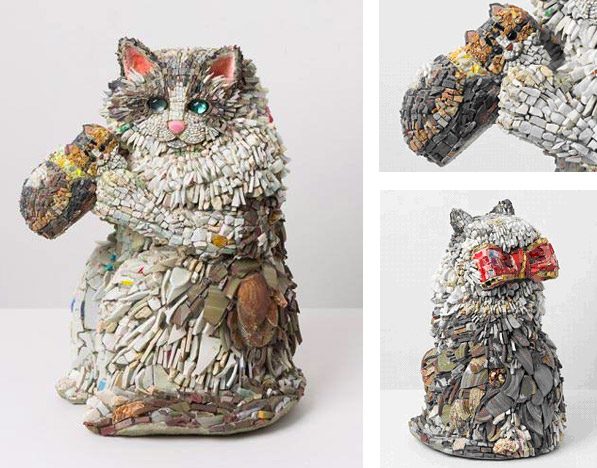 西ノ宮佳代 「福来猫 (ふくらねこ）」 （ギャラリー・アート