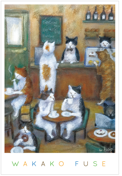 題名　山登り　布施和佳子　猫　作家　パステル画　北欧　モダン　アート 2013_75BD?w=784&h=640&q=70&fm=webp