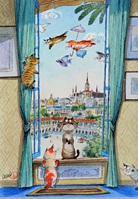 ルイ・シン 「猫の絵画展 - 窓から飛び出せ - 」 （銀座三越 7階