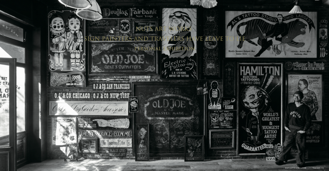 NUTS ART WORKS 「SIGN PAINTERS AND TRAVELERS HAVE LEAVE TO LIE