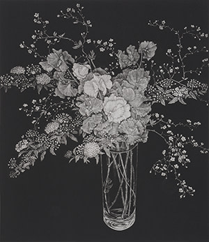 S1-M0187丹阿弥丹波子 リトグラフ 絵画　花’81　サイン付き　23／50 ワード検索：丹阿弥丹波子 | 山田書店美術部オンラインストア
