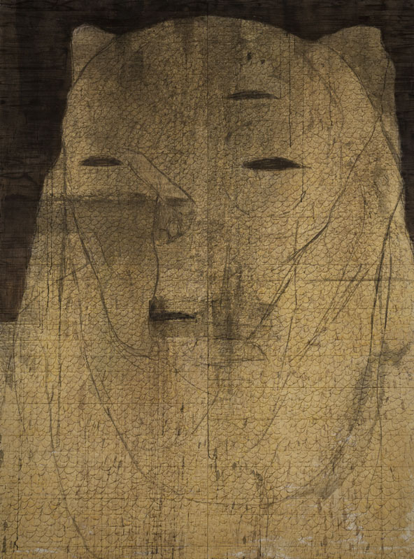 岡村桂三郎、【盲目と鼓動】、希少な額装用画集より、新品額装付、状態良好 2015_B156