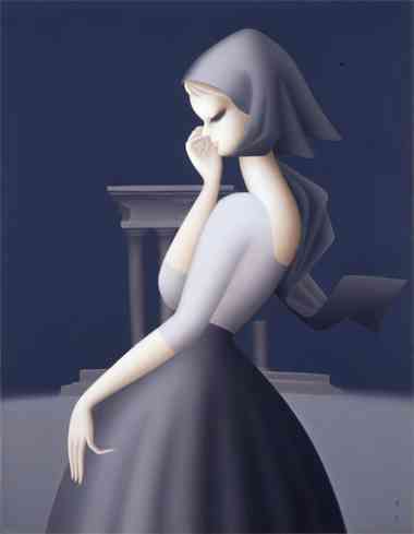 東郷青児 東郷 青児 作『望郷』 リトグラフ 買取価格相場｜骨董品買取 緑和堂