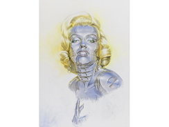 空山基 HAJIME SORAYAMA マリリン・ロボット 直筆サイン 1/20 Hajime_Sorayama_Untitled_Maril