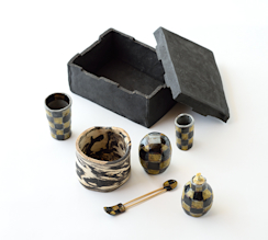 【英国制作】滝口和夫 黒うつわ｜黒器｜現代陶芸｜ピットファイア｜一点物 英国制作】滝口和夫 黒うつわ｜黒器｜現代陶芸｜ピットファイア｜