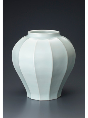 陶芸家　竹中浩　白磁　壺　壷　白磁花入　花器　花瓶　共箱　李朝 2016_BEB2?w=1200