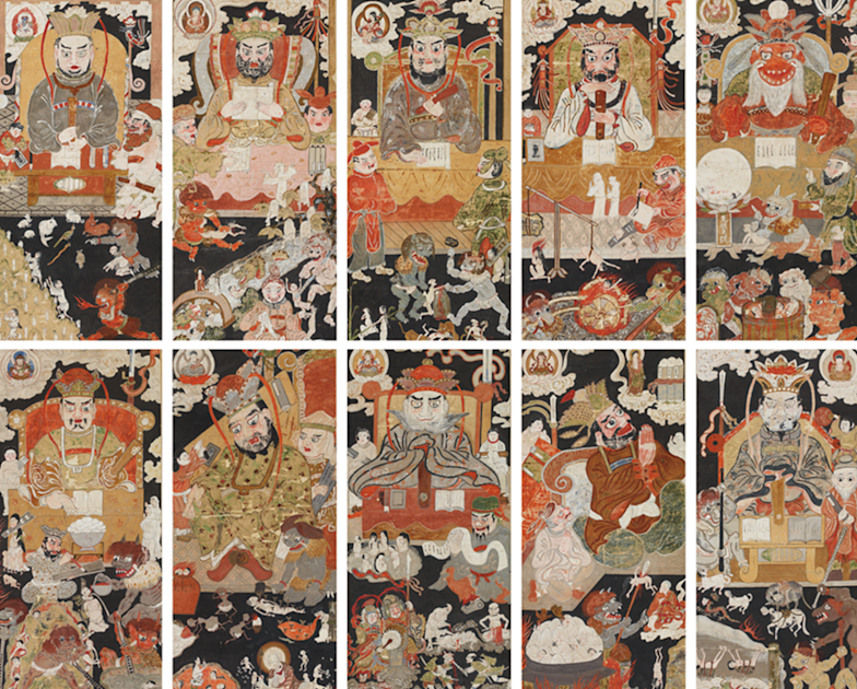 額装品　木版画　古地図の扉絵　1572年　ミュンスター　稀少　入手難作品 特別展 地獄絵ワンダーランド」 （三井記念美術館） ｜Tokyo Art