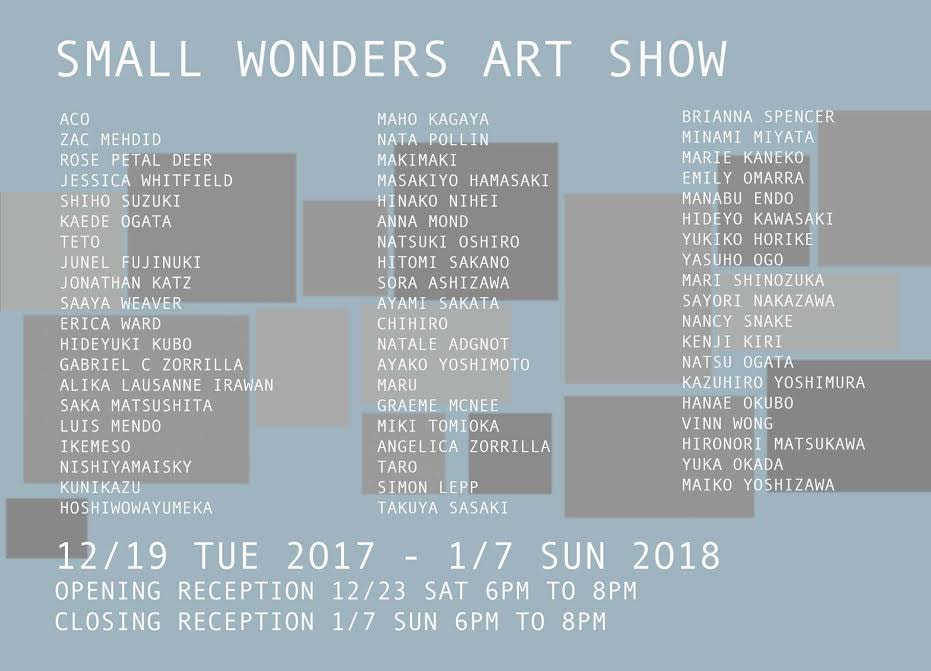 SMALL WONDERS ART SHOW」展 （CLOUDS GALLERY+COFFEE） ｜Tokyo Art Beat