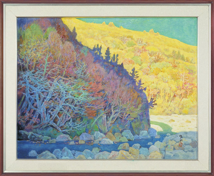 日本画 歴史的風景 手描き額装 額装の日本画 （栃木県立美術館） ｜Tokyo Art Beat