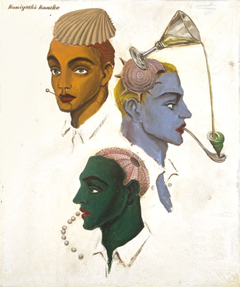 サイン本　金子國義　聖週間 額付】金子國義「列聖式」【作家直筆サイン】