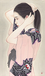 日本の伝説 水彩画風アート 大竹彩奈 「鏡花水月」 （日本橋三越本店 - 新館7階ギャラリー