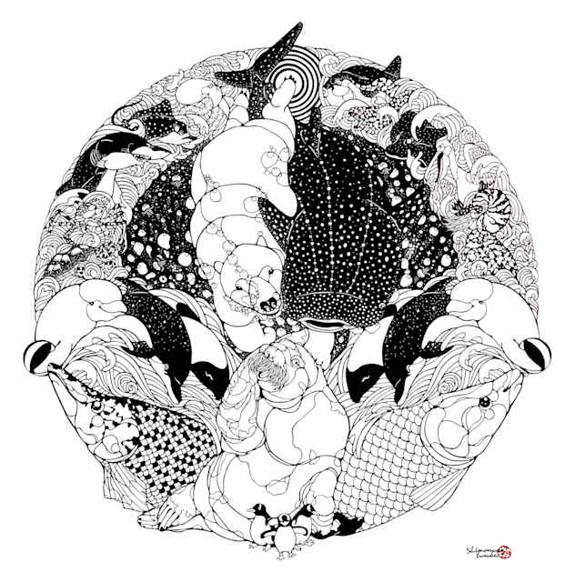 下村優介 切り絵 招き猫 下村優介 切り絵 招き猫