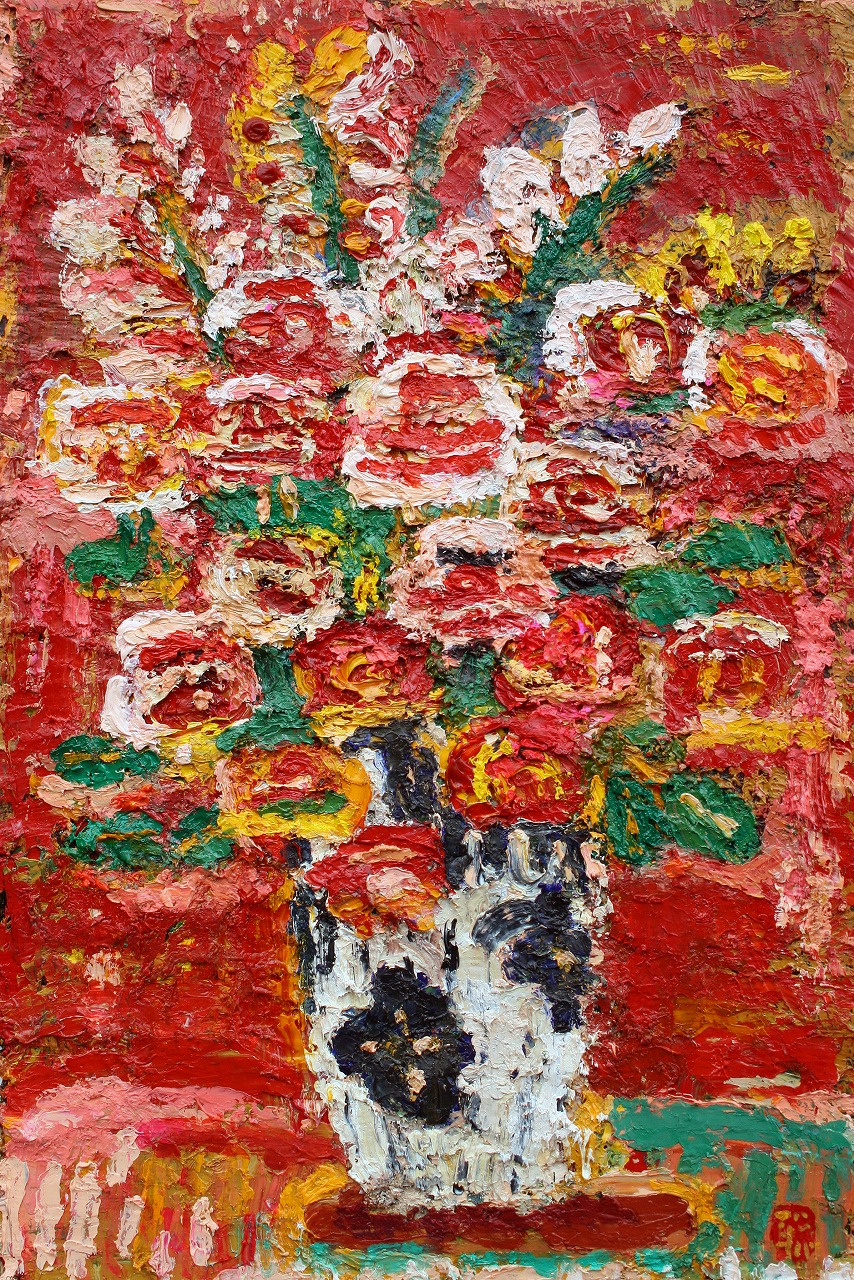 ☆溝部聡桜島040904 油絵