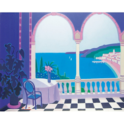 森崎修太 油絵 画 サンポールの村 森崎修太 油絵 画 サンポールの村