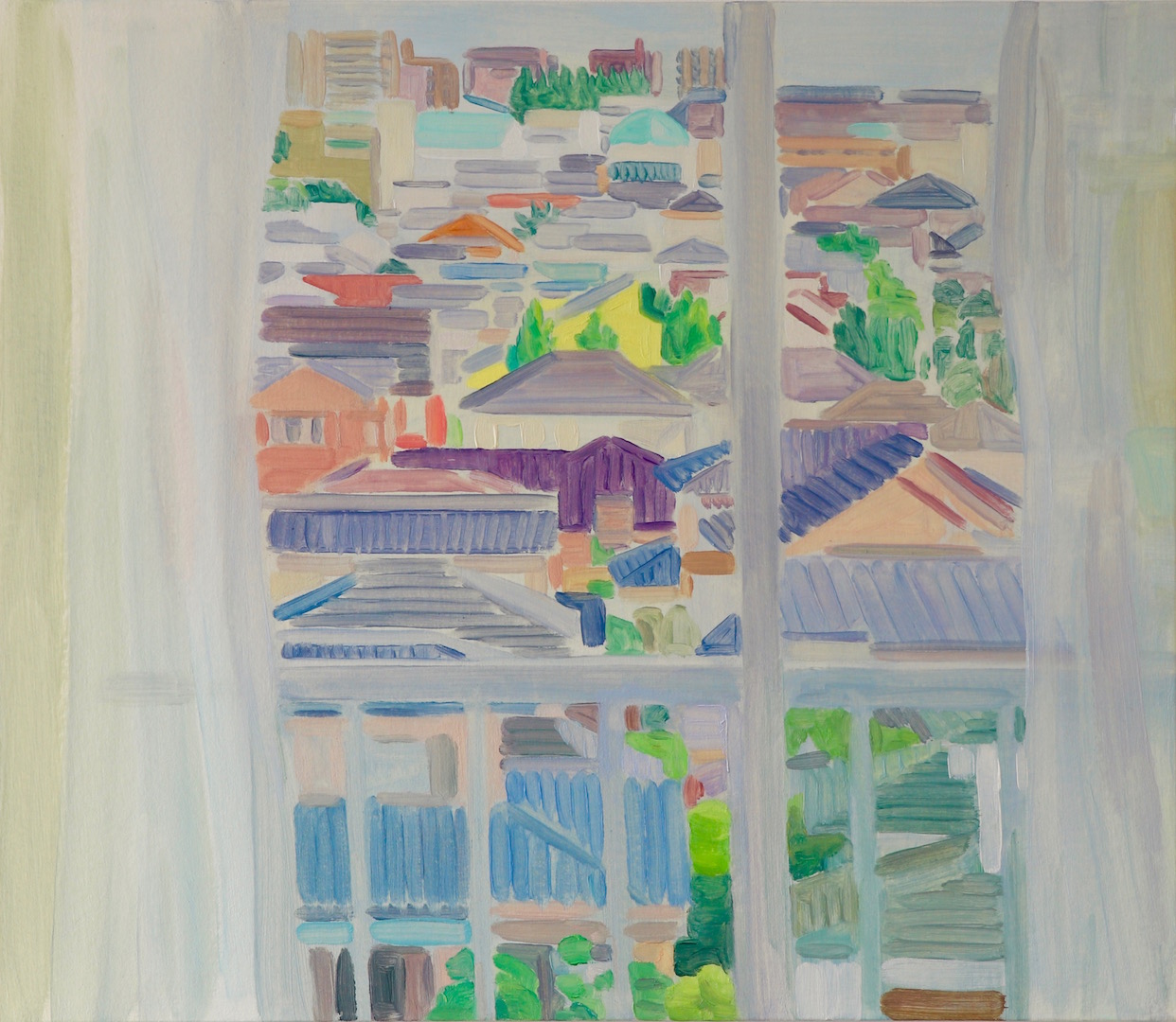 現代美術、木村二朗「語り部」6号油彩、新象作家展出品作 2019_FC7D