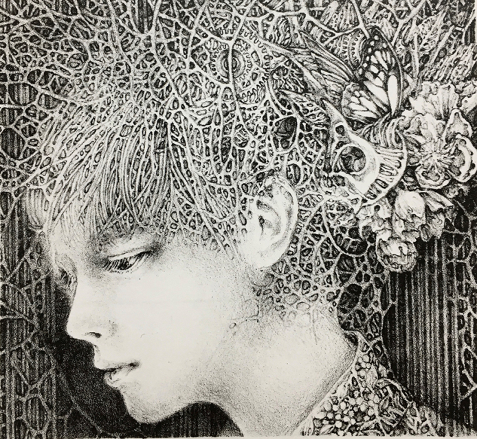 1205 山田彩加 「存在の本質Ⅰ-変邊と反復-」 リトグラフ イラスト 絵画 1205 山田彩加 「存在の本質Ⅰ-変邊と反復-」 リトグラフ