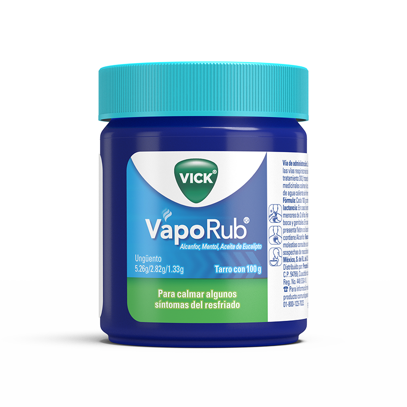 VapoRub alivia la congestión nasal, tos y dolores musculares