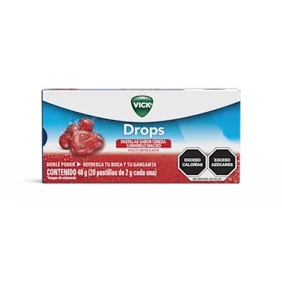 DROPS® caramelos sólidos que refrescan boca y garganta con un rico sabor. -  20 Pastillas