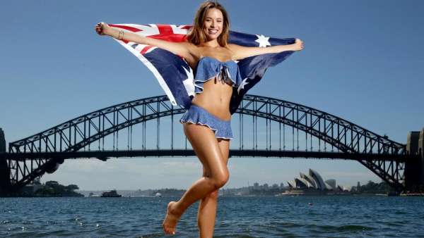 Erotic Australian Flag girl