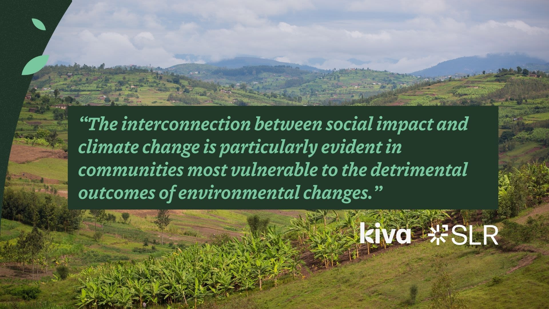 Quote image: "The interconnection between social impact and climate change is particularly evident in communities most vulnerable to the detrimental outcomes of environmental changes."