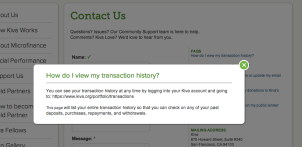 What's new on Kiva 6/4: FAQs and team page improvements